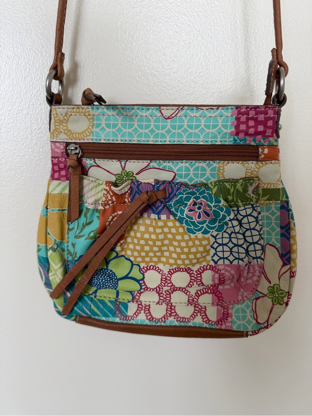 FOSSIL Patchwork Floral Printed Vintage Crossbody
